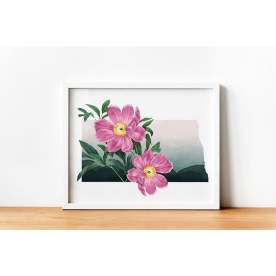 North Dakota Prairie Rose | State Flower Series - 5x7 Unframed Print - State Flower