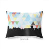 Nuuk Greenland geometric skyline - Pillow | Lumbar / LightSkyBlue - Geometric Skyline