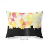 Nuuk Greenland geometric skyline - Pillow | Lumbar / Yellow - Geometric Skyline