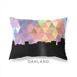 Oakland California geometric skyline - Pillow | Lumbar / RebeccaPurple - Geometric Skyline