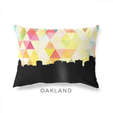 Oakland California geometric skyline - Pillow | Lumbar / Yellow - Geometric Skyline