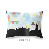 Odense Denmark geometric skyline - Pillow | Lumbar / LightSkyBlue - Geometric Skyline