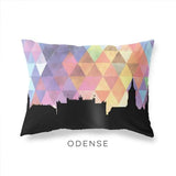 Odense Denmark geometric skyline - Pillow | Lumbar / RebeccaPurple - Geometric Skyline