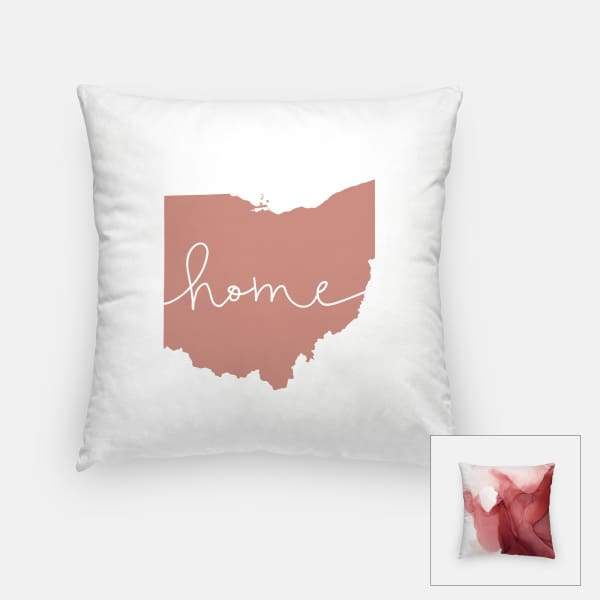 Ohio ’home’ state silhouette - Pillow | Square / RosyBrown - Home Silhouette