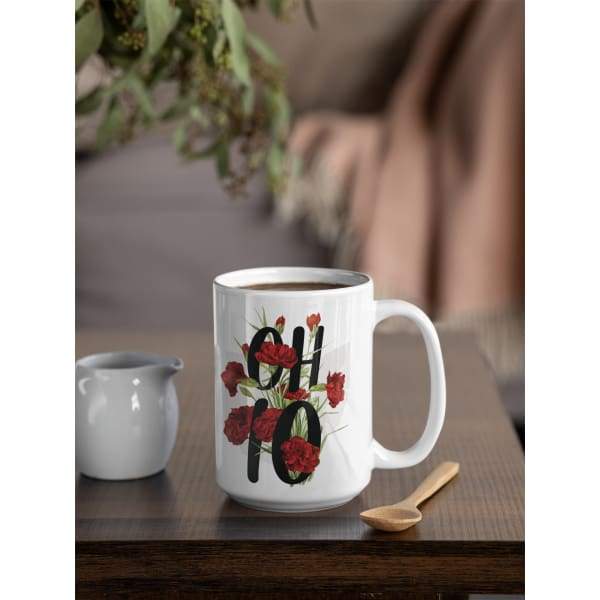 Ohio state flower | Red Carnation - Mug | 11 oz - State Flower