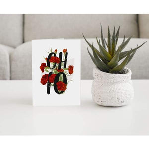 Ohio state flower | Red Carnation | Secret Sale - Greeting Card - State Flower