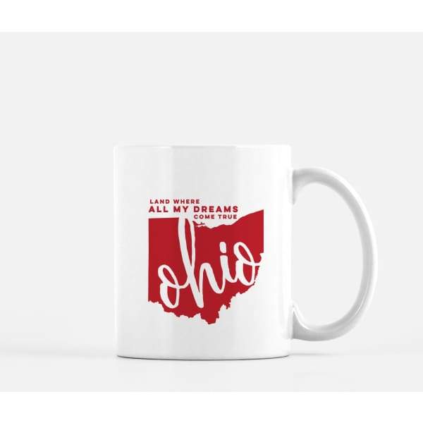 Ohio State Song | Land Where All My Dreams Come True - Mug | 11 oz / Red - State Song
