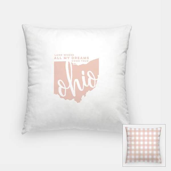 Ohio State Song | Land Where All My Dreams Come True - Pillow | Square / MistyRose - State Song