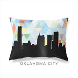 Oklahoma City Oklahoma geometric skyline - Pillow | Lumbar / LightSkyBlue - Geometric Skyline