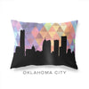 Oklahoma City Oklahoma geometric skyline - Pillow | Lumbar / RebeccaPurple - Geometric Skyline