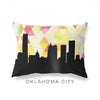 Oklahoma City Oklahoma geometric skyline - Pillow | Lumbar / Yellow - Geometric Skyline