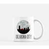 Oklahoma City Oklahoma city skyline with vintage Oklahoma City map - Mug | 11 oz - City Map Skyline
