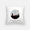 Oklahoma City Oklahoma city skyline with vintage Oklahoma City map - Pillow | Square - City Map Skyline