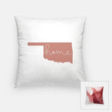 Oklahoma ’home’ state silhouette - Pillow | Square / RosyBrown - Home Silhouette