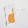 Oklahoma ’home’ state silhouette - Tea Towel / Orange - Home Silhouette