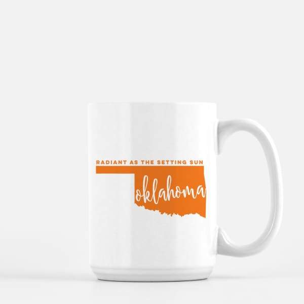 Oklahoma State Song | Radiant as the Setting Sun - Mug | 15 oz / Orange - State Song