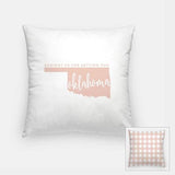 Oklahoma State Song | Radiant as the Setting Sun - Pillow | Square / MistyRose - State Song