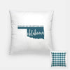 Oklahoma State Song | Radiant as the Setting Sun - Pillow | Square / Teal - State Song