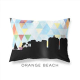 Orange Beach Alabama geometric skyline - Pillow | Lumbar / LightSkyBlue - Geometric Skyline