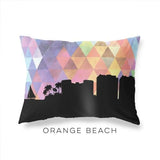 Orange Beach Alabama geometric skyline - Pillow | Lumbar / RebeccaPurple - Geometric Skyline