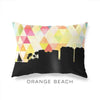 Orange Beach Alabama geometric skyline - Pillow | Lumbar / Yellow - Geometric Skyline