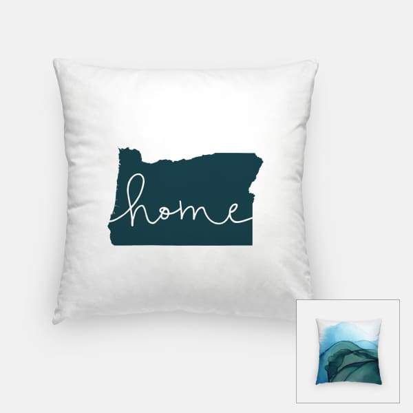Oregon ’home’ state silhouette - Pillow | Square / DarkSlateGray - Home Silhouette