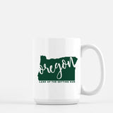 Oregon State Song | Land of the Setting Sun - Mug | 15 oz / DarkGreen - State Song