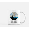 Orlando Florida city skyline with vintage Orlando map - Mug | 11 oz - City Map Skyline