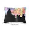 Orlando Florida geometric skyline - Pillow | Lumbar / RebeccaPurple - Geometric Skyline