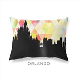 Orlando Florida geometric skyline - Pillow | Lumbar / Yellow - Geometric Skyline