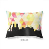Oslo Norway geometric skyline - Pillow | Lumbar / Yellow - Geometric Skyline