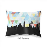 Ottawa Ontario geometric skyline - Pillow | Lumbar / LightSkyBlue - Geometric Skyline
