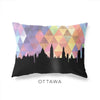 Ottawa Ontario geometric skyline - Pillow | Lumbar / RebeccaPurple - Geometric Skyline