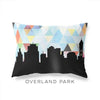 Overland Park Kansas geometric skyline - Pillow | Lumbar / LightSkyBlue - Geometric Skyline