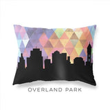 Overland Park Kansas geometric skyline - Pillow | Lumbar / RebeccaPurple - Geometric Skyline