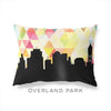 Overland Park Kansas geometric skyline - Pillow | Lumbar / Yellow - Geometric Skyline