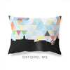 Oxford Mississippi geometric skyline - Pillow | Lumbar / LightSkyBlue - Geometric Skyline
