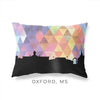 Oxford Mississippi geometric skyline - Pillow | Lumbar / RebeccaPurple - Geometric Skyline