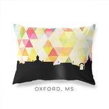 Oxford Mississippi geometric skyline - Pillow | Lumbar / Yellow - Geometric Skyline