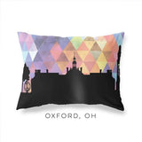 Oxford Ohio geometric skyline - Pillow | Lumbar / RebeccaPurple - Geometric Skyline