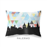 Palermo Italy geometric skyline - Pillow | Lumbar / LightSkyBlue - Geometric Skyline