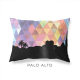 Palo Alto California geometric skyline - Pillow | Lumbar / RebeccaPurple - Geometric Skyline