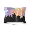 Panaji India geometric skyline - Pillow | Lumbar / RebeccaPurple - Geometric Skyline