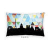 Paris France geometric skyline - Pillow | Lumbar / LightSkyBlue - Geometric Skyline