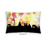 Paris France geometric skyline - Pillow | Lumbar / Yellow - Geometric Skyline