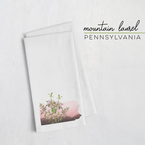 Pennsylvania Mountain Laurel | State Flower Series - Tea Towel - State Flower
