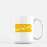 Pennsylvania State Song | Pride Honor Glory Love - Mug | 15 oz / Gold - State Song
