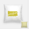 Pennsylvania State Song | Pride Honor Glory Love - Pillow | Square / Khaki - State Song
