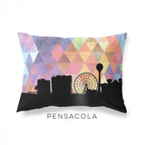 Pensacola Florida geometric skyline - Pillow | Lumbar / RebeccaPurple - Geometric Skyline