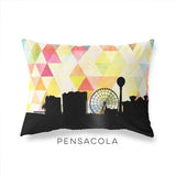 Pensacola Florida geometric skyline - Pillow | Lumbar / Yellow - Geometric Skyline